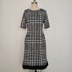Liz Claiborne Black and White Patterned Dress